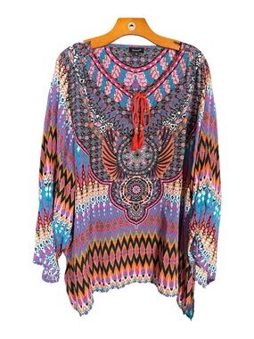 Tolani 100% Silk Geometric Mandala Bohemian Maximalist 3X